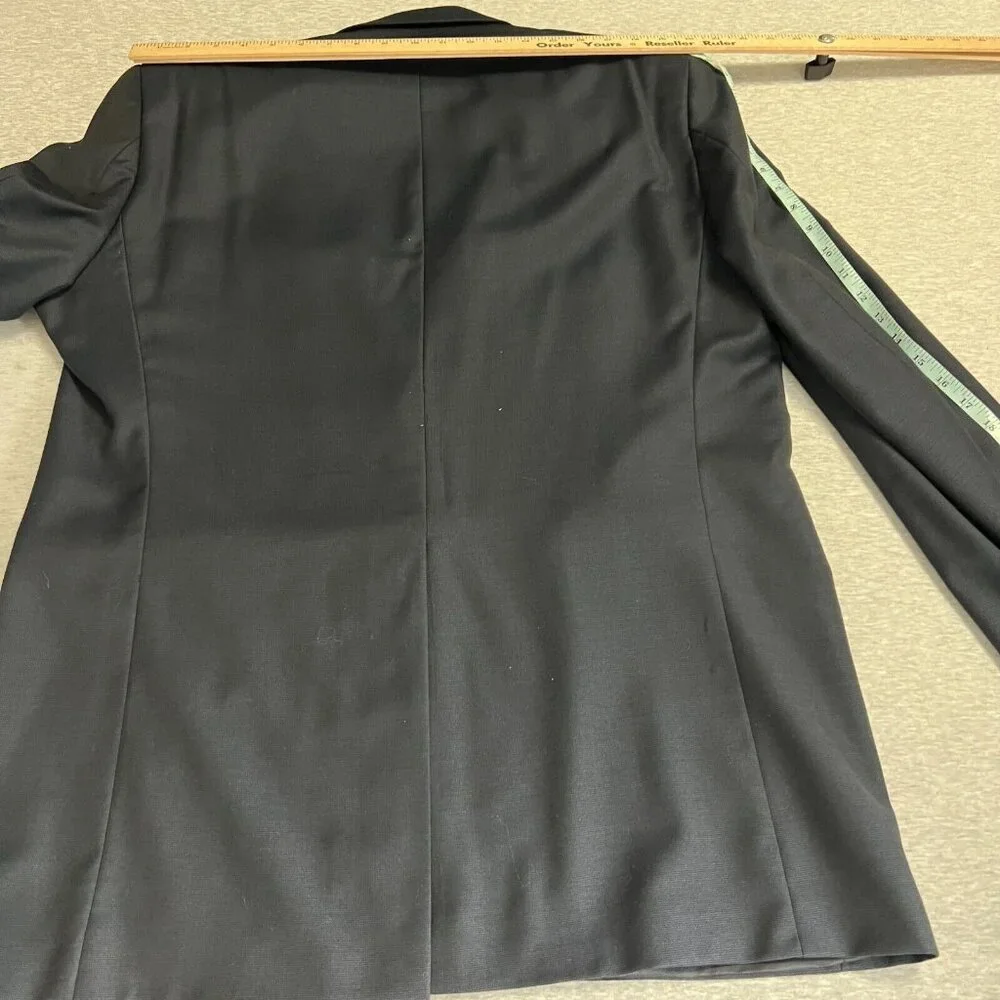 Vintage 90's Chaps Ralph Lauren Blazer Mens 43L Navy Wool Cashmere Blend Classic